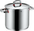 Фото #1 товара WMF Stock pot Ø 24 cm approx. 8,8l Premium One Inside scaling vapor hole Cool+ Technology metal lid Cromargan stainless steel brushed suitable for all stove tops including induction dishwasher-safe