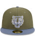 ფოტო #3 პროდუქტის Men's Olive, Blue Detroit Tigers 59FIFTY Fitted Hat