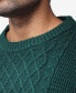 ფოტო #4 პროდუქტის Men's Crewneck Mixed Texture Sweater