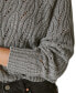 Фото #4 товара Women's Shine Cable Knit Crewneck Sweater