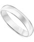 ფოტო #1 პროდუქტის Men's Polished Comfort Fit Wedding Band in Platinum