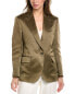 Ferragamo Silk Blazer Women's Khaki 42