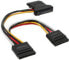 Фото #1 товара InLine Internal SATA Power Cable SATA male / female to 2x SATA m 0.15m