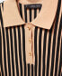 ფოტო #4 პროდუქტის Women's Striped Polo-Neck Sweater