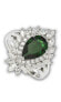 ფოტო #1 პროდუქტის Suzy Levian Sterling Silver Cubic Zirconia Pear Cut Cluster Halo Ring