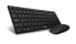 Rapoo 9300M - Full-size (100%) - RF Wireless + Bluetooth - Membrane - QWERTZ - Black - Mouse included