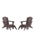 Фото #7 товара Adirondack Chair with Footrest Ottoman Set (Set of 2)