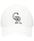 Men's White Colorado Rockies Neo 39THIRTY Flex Hat Белый, S/M - фото #2