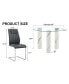 Modern Dining Table and Faux Marble Chairs Set with Ergonomic Backrests