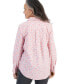Фото #2 товара Women's Printed Cotton Split-Neck Popover Shirt, Created for Macy's
