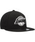 Фото #2 товара Men's Black Los Angeles Lakers Chainstitch 9FIFTY Snapback Hat