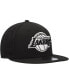 Men's Black Los Angeles Lakers Chainstitch 9FIFTY Snapback Hat