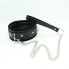 Фото #2 товара Collar with Metal Leash and Pedded Interior Black