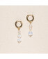 ფოტო #3 პროდუქტის 18K Gold Plated Freshwater Pearl with Moonstone - Emi Earrings For Women