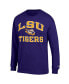 Фото #2 товара Men's Purple LSU Tigers High Motor Long Sleeve T-shirt