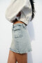 Denim trf cargo skirt