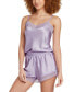 ფოტო #4 პროდუქტის Women's 2-Pc. Beauty Sleep Satin Pajamas Set