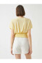 Kadın Giyim Bluz V Yaka 2sak50029ek Sarı Sarı