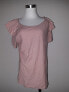 Vince Camuto Women's Ruffle Sleeve Top Scoop Neck Rose M