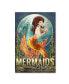 Фото #1 товара Lantern Press 'Mermaid' Canvas Art - 22" x 32"