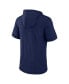 Фото #2 товара Men's Navy Houston Astros Short Sleeve Hoodie T-shirt
