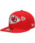 Фото #1 товара Men's Red Kansas City Chiefs Chain Stitch Heart 59Fifty Fitted Hat