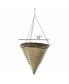 Woven Plastic Rattan Hanging Basket, 12in Diameter