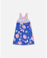 ფოტო #3 პროდუქტის Girl Beach Dress Royal Blue Printed Pink Lemon - Child