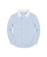 ფოტო #1 პროდუქტის Boys Organic Long Sleeve Pique Button-Down Shirt, Infant