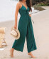 ფოტო #2 პროდუქტის Women's Tie Front Cami Jumpsuit