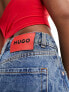 Фото #2 товара HUGO 937_7 straight leg jeans in medium wash