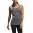 Фото #5 товара Женская футболка без рукавов Adidas 3 Stripes Tank Темно-серый