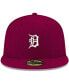 ფოტო #3 პროდუქტის Men's Cardinal Detroit Tigers Logo White 59FIFTY Fitted Hat