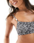 Фото #4 товара New Look scoop crop bra in zebra print