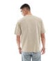 Фото #4 товара Pull&Bear premium boxy fit t-shirt in beige