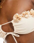 Фото #2 товара Miss Selfridge corsage bandeau cut out bikini top in taupe