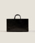 Leather tote bag