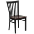 Фото #4 товара Hercules Series Black School House Back Metal Restaurant Chair - Mahogany Wood Seat