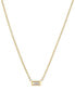 ფოტო #1 პროდუქტის Diamond Baguette Pendant Necklace (1/10 ct. t.w.) in 14k Gold, 16" + 2" extender