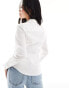 ASOS DESIGN Petite long sleeve fitted shirt in white