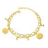 Double gold-plated bracelet with pendants VGS1134G