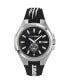 ფოტო #1 პროდუქტის Men's Tigermaster Three Hand Date Quartz Black Silicone 47MM