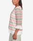 ფოტო #3 პროდუქტის Women's English Garden Zig Zag Texture Top with Necklace