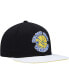 Men's Black, White Golden State Warriors Hardwood Classics Wear Away Visor Snapback Hat