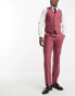 Фото #1 товара Harry Brown Wedding wool mix suit fit suit trousers in berry