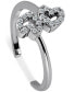 Cubic Zirconia Double Heart Toe Ring, Created for Macy's