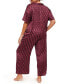 ფოტო #2 პროდუქტის Plus Size Verica Pajama Top & Pants Set