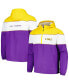 Men's Purple LSU Tigers Center Line Half-Zip Raglan Hoodie Jacket
