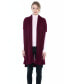 Фото #1 товара Women's 100% Pure Cashmere Mesh Stitch Open-front Duster Cardigan Sweater