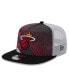 Фото #1 товара Men's Black Miami Heat Court Sport Speckle 9fifty Snapback Hat